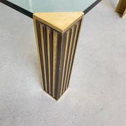 Vintage 1970s Peter Ghyzcy Brass Coffee Table