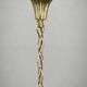 1930s Czechoslovak Art Deco Brass and Opaline Glass Chandelier