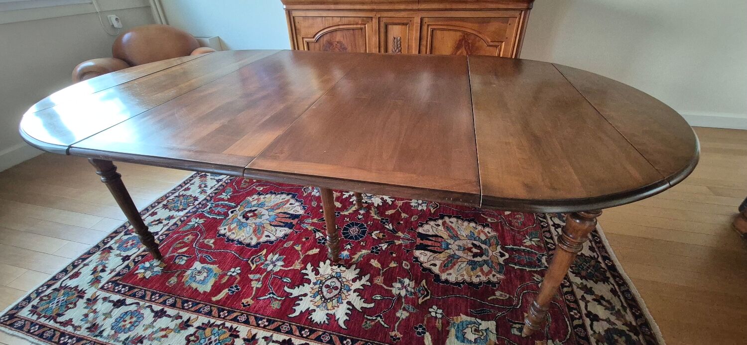 Solid cherry wood drop-leaf table