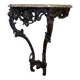Console Louis XV en chêne sculpté, patine noire, XVIIIeme siècle