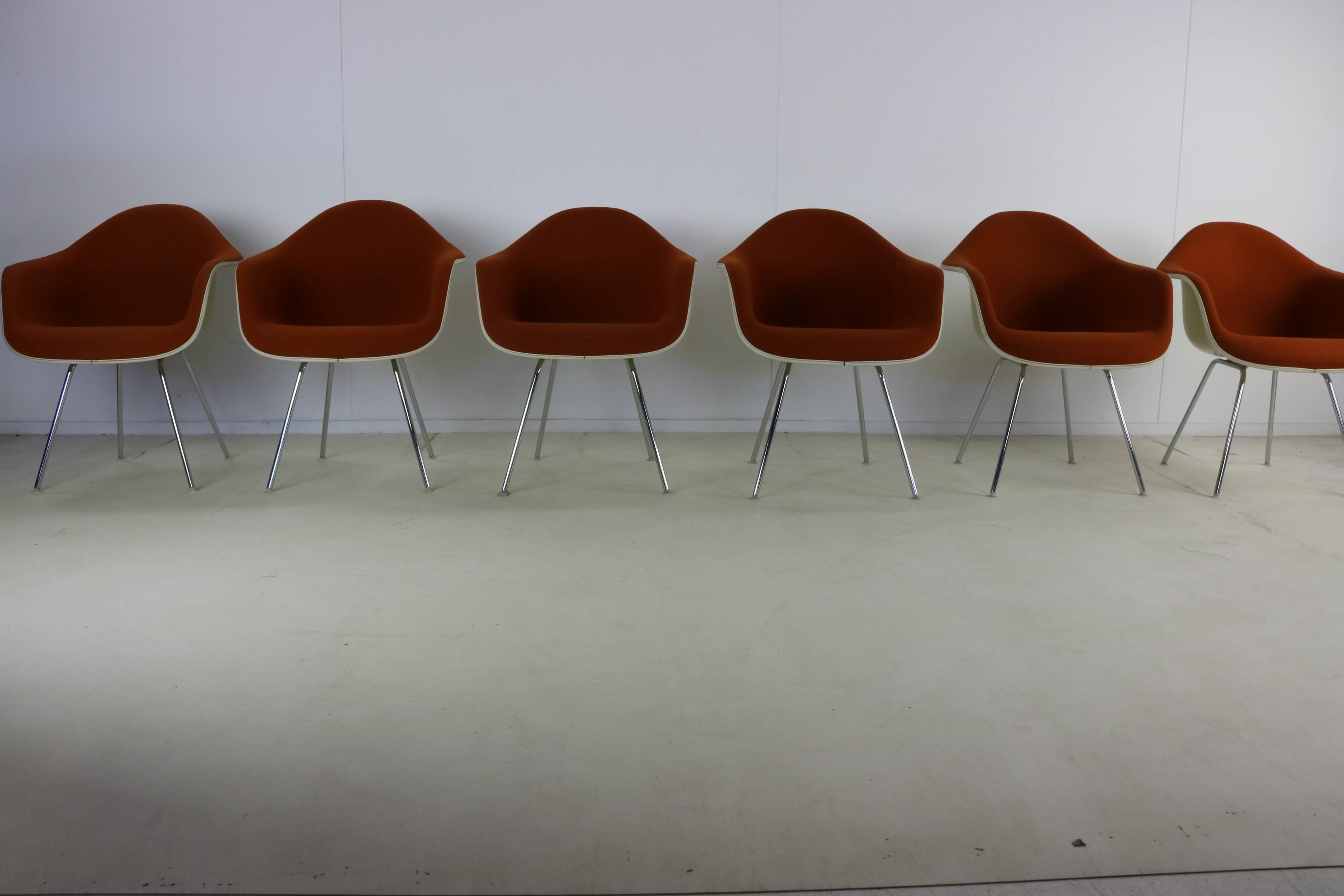Set of six dining chairs by Charles Eames