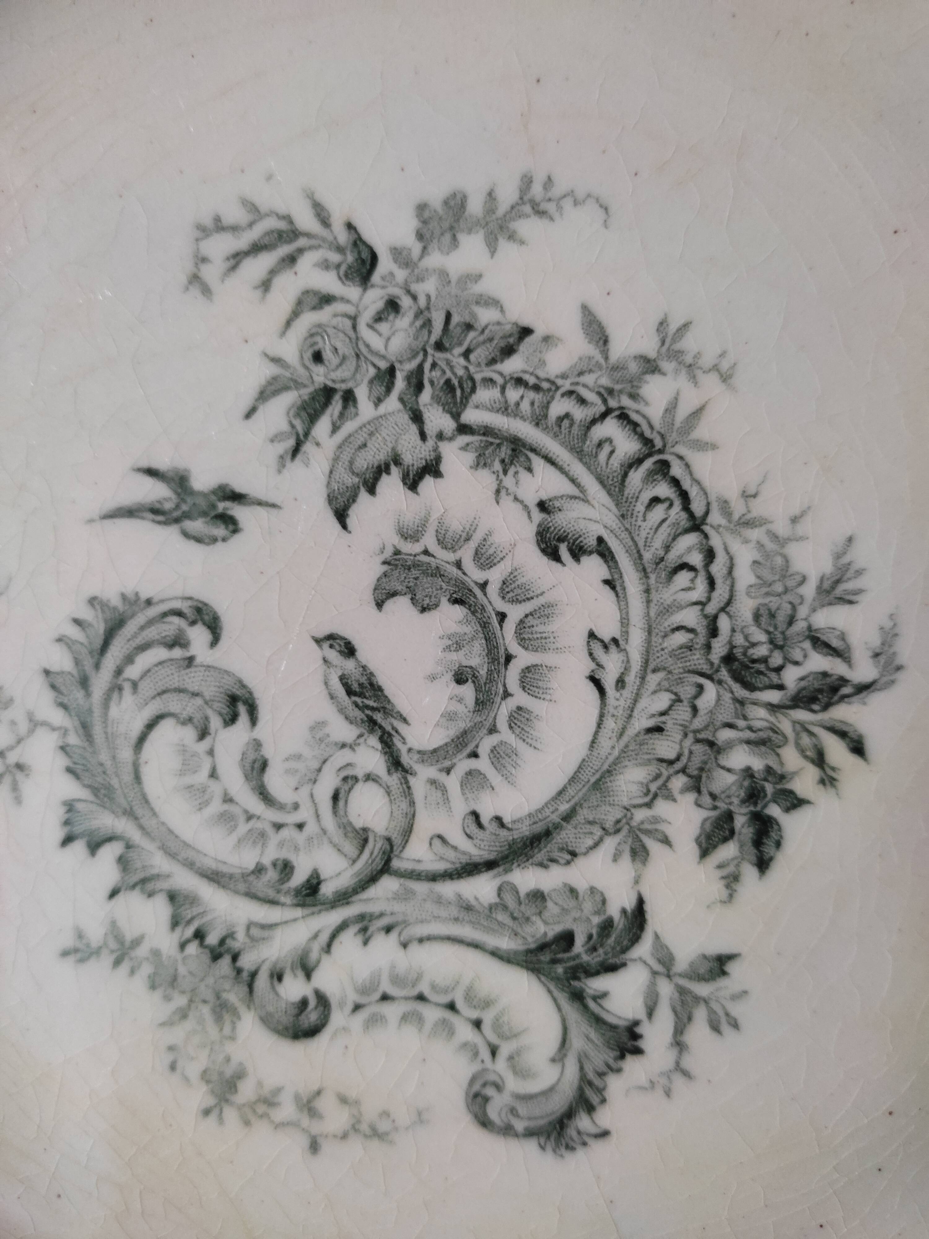 4 plates at the end of 1800 by Gien