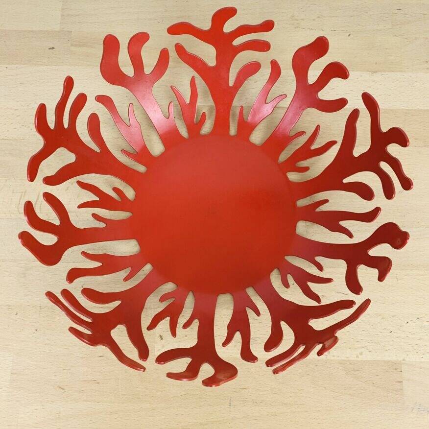 Alessi Mediterraneo red designer fruit bowl by Emma Silvestris 30 cm