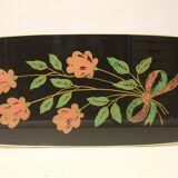 Vintage coffee table year 60 flower patterns