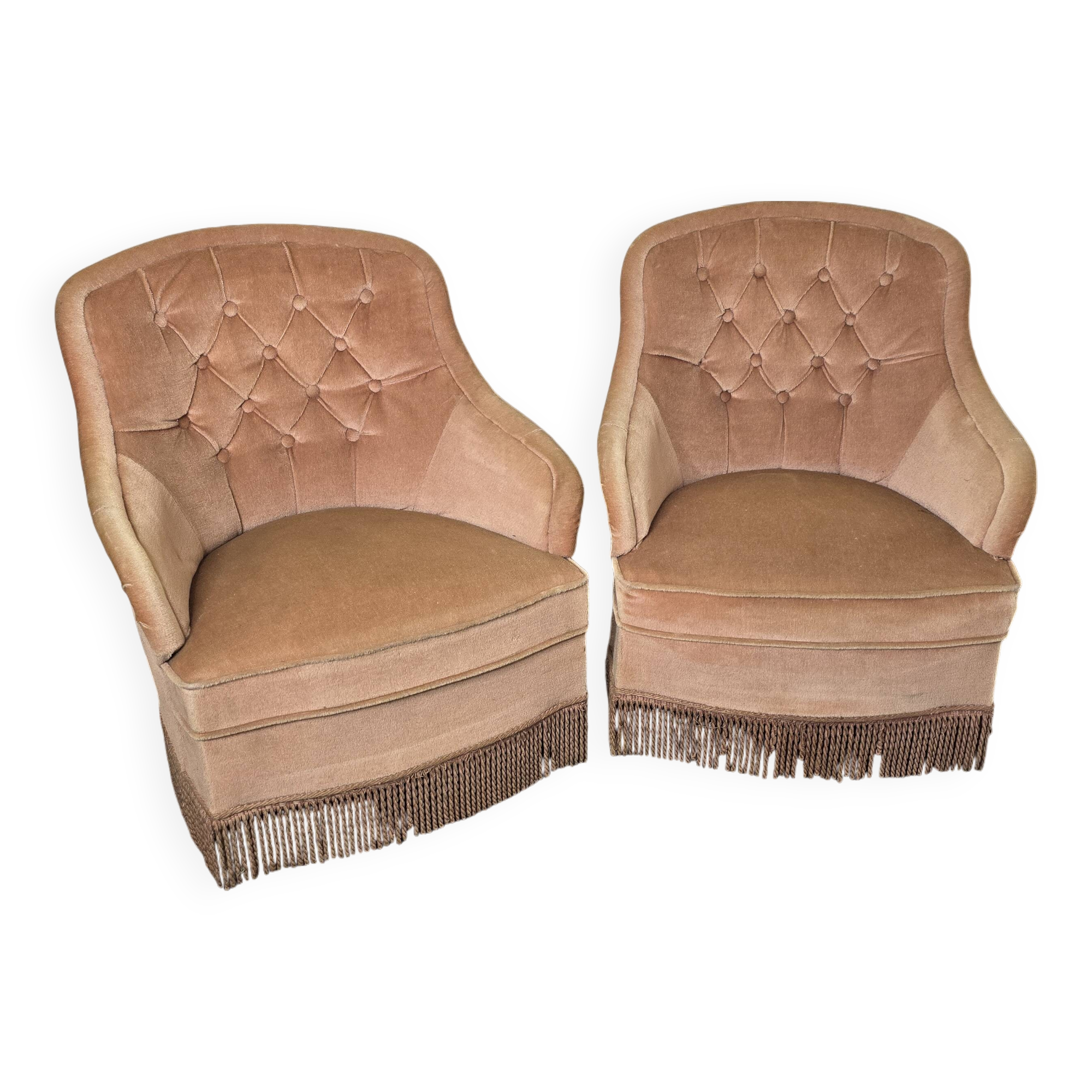Pair of toad armchairs