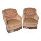 Pair of toad armchairs