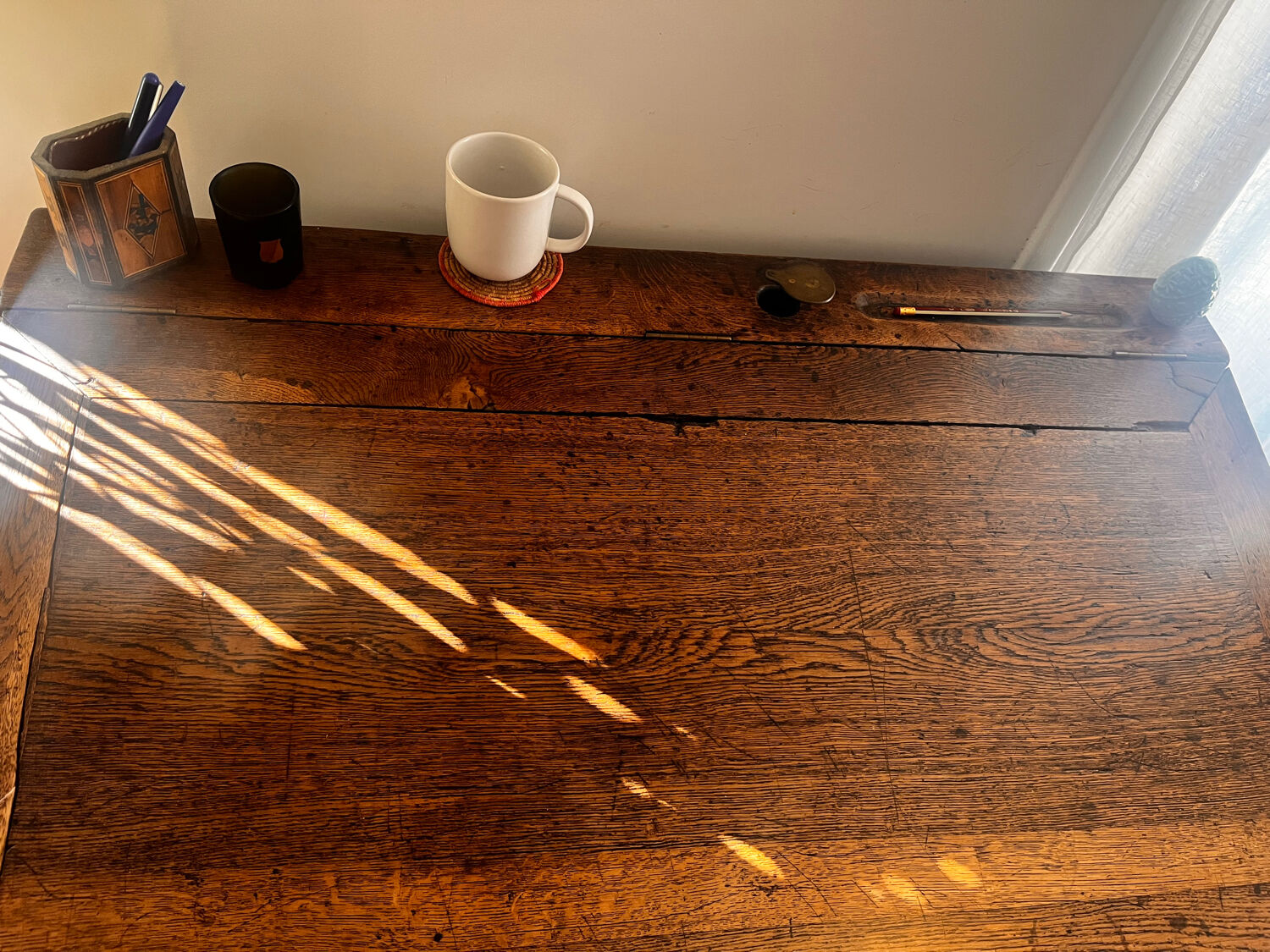 Antique sloped desk / vintage secretary