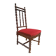 Chaise basse Napoléon III en velour rouge