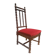 Chaise basse Napoléon III en velour rouge