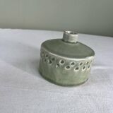 Celadon green artisanal vase