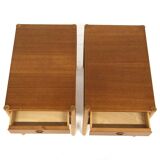 Pair of teak and oak bedside tables, Sweden, 1960
