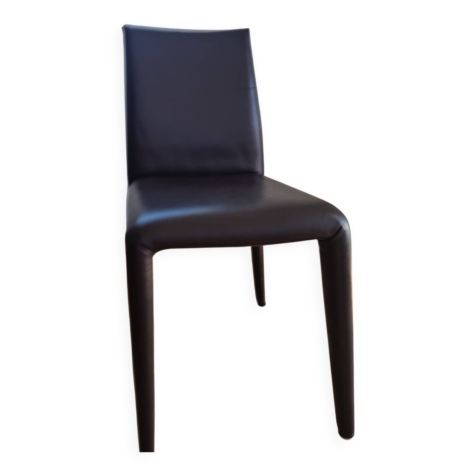 Vends quatre chaises B&B Vol au Vent en cuir - Design Mario Bellini