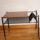 Black metal turntable table