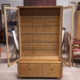 Limed oak display case from the 1940s