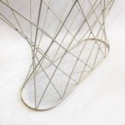 White Twisted Console 1980s  Noguchi Style USA Mid Century Oval