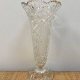 Large cut crystal vase - H35 cm