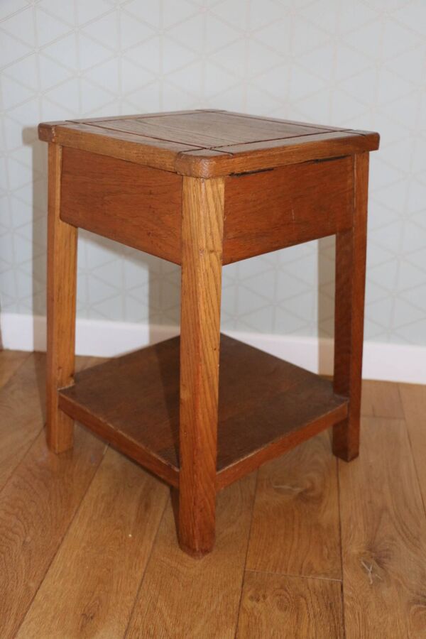 Tabouret/chevet chêne reconstruction