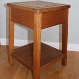 Oak stool/bedside table reconstruction