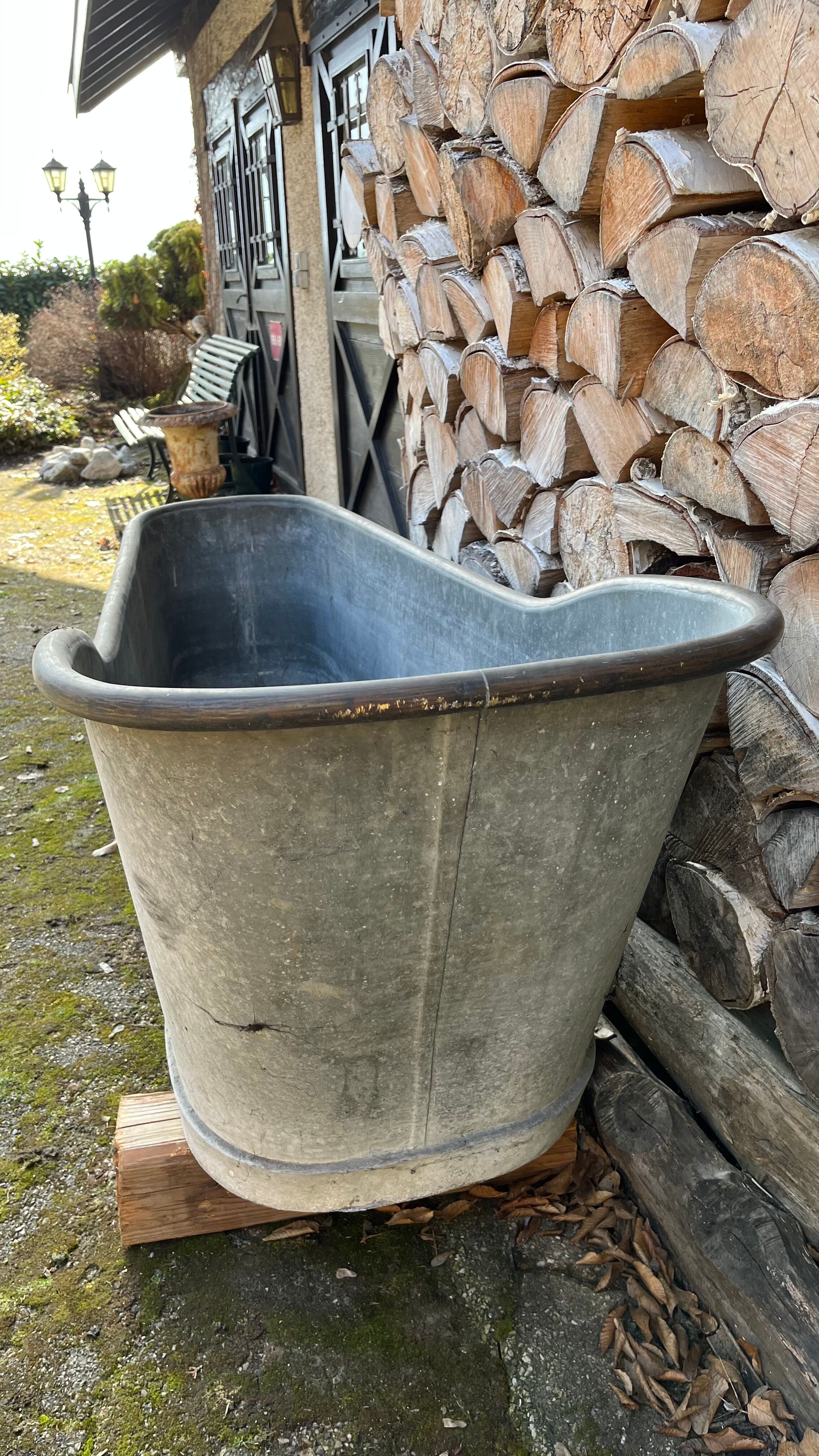 Baignoire époque Napoléon III en zinc