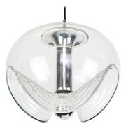 Clear Glass Pendants designed by Koch & Lowy, Germany, 1970s