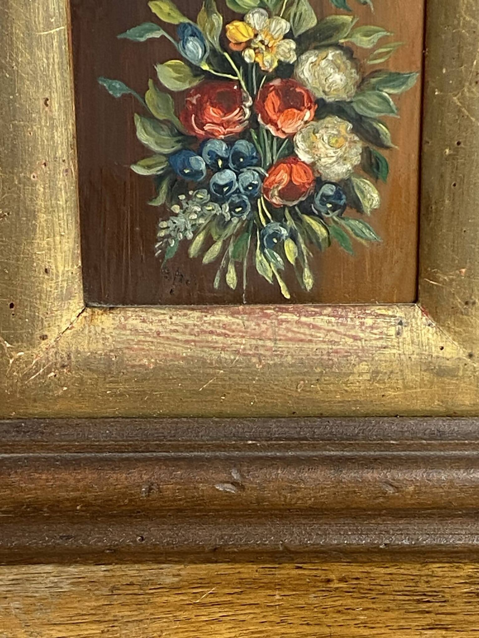 Wood painting, Italy wooden framing