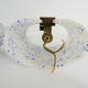 Pair of vintage wall sconces in transparent and wavy blue perspex. Year 60