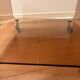Smoked plexiglass side table/occasional table by designer Michel Dumas.
