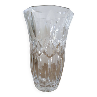 Chiseled crystal vase - in perfect condition, without any chips