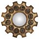 Spanish Zodiac Sunburst Mirror with Sculpted Red Giltwood Frame, Arnolfini, 1950s