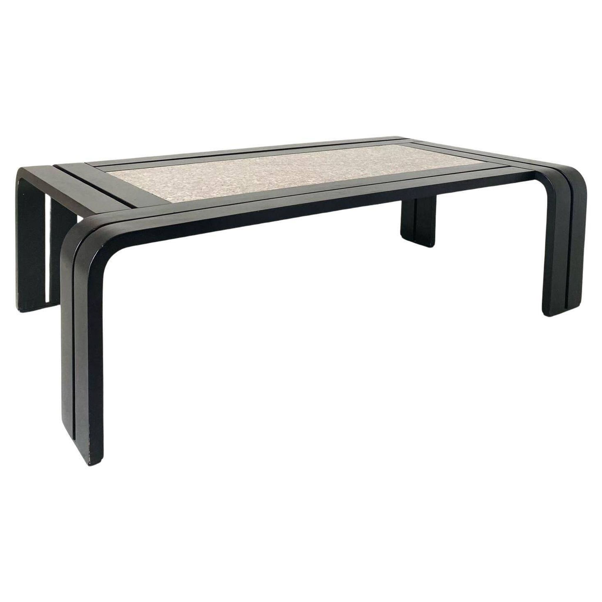Table basse vintage en granit des années 1980