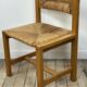 Set of 6 solid elm chairs by maison regain 1970.