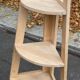 Vintage 5-Tier Solid Wood Quarter-Round Corner Shelf