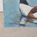 Huile sur toile canard