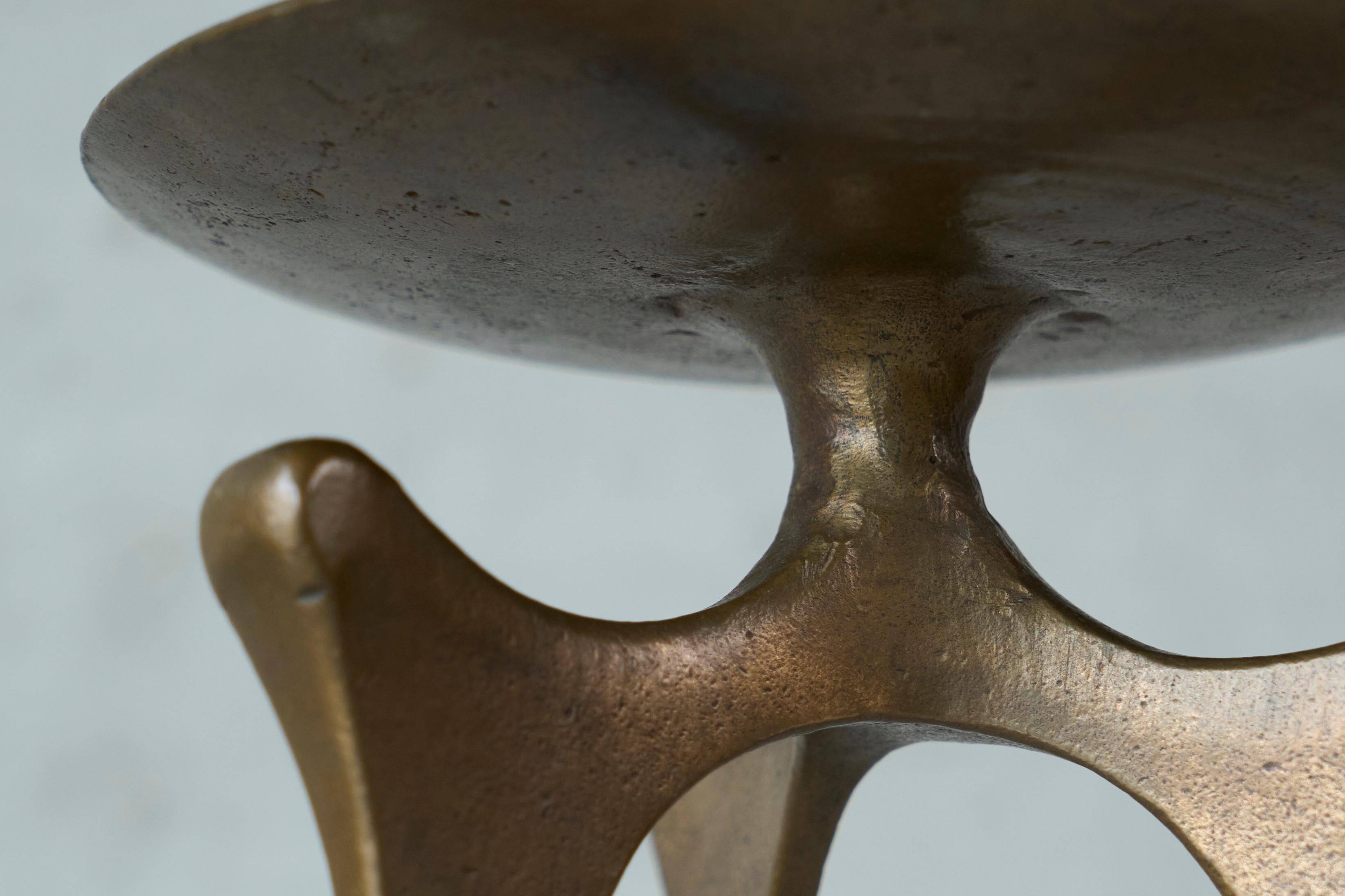 Brutalist sand-cast iron candlestick, 1960s