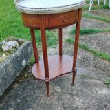 Old Louis XVI style bedside table marble top