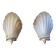 Pair of Art Deco shell wall lights