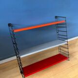 Orange, red and gray Tomado vintage modular wall system - shelves - unit
