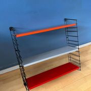 Orange, red and gray Tomado vintage modular wall system - shelves - unit