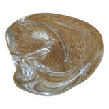 Saint Louis crystal pocket emptier vintage decorative ashtray