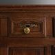 Antique Flemish Solid Oak Cabinet, ca. 1850