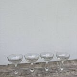 4 blown glasses / antique cups