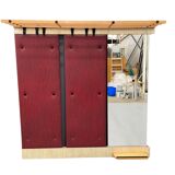 Vintage Wall-Mounted Hallway Panel with Hooks, Mirror & Shelf, 1960s