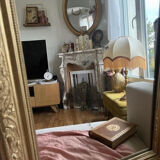 Louis philippe mirror with pediment, 84x53 cm