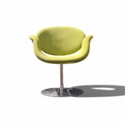 Little Tulip armchair by Pierre Paulin for Artifort in green fabric.