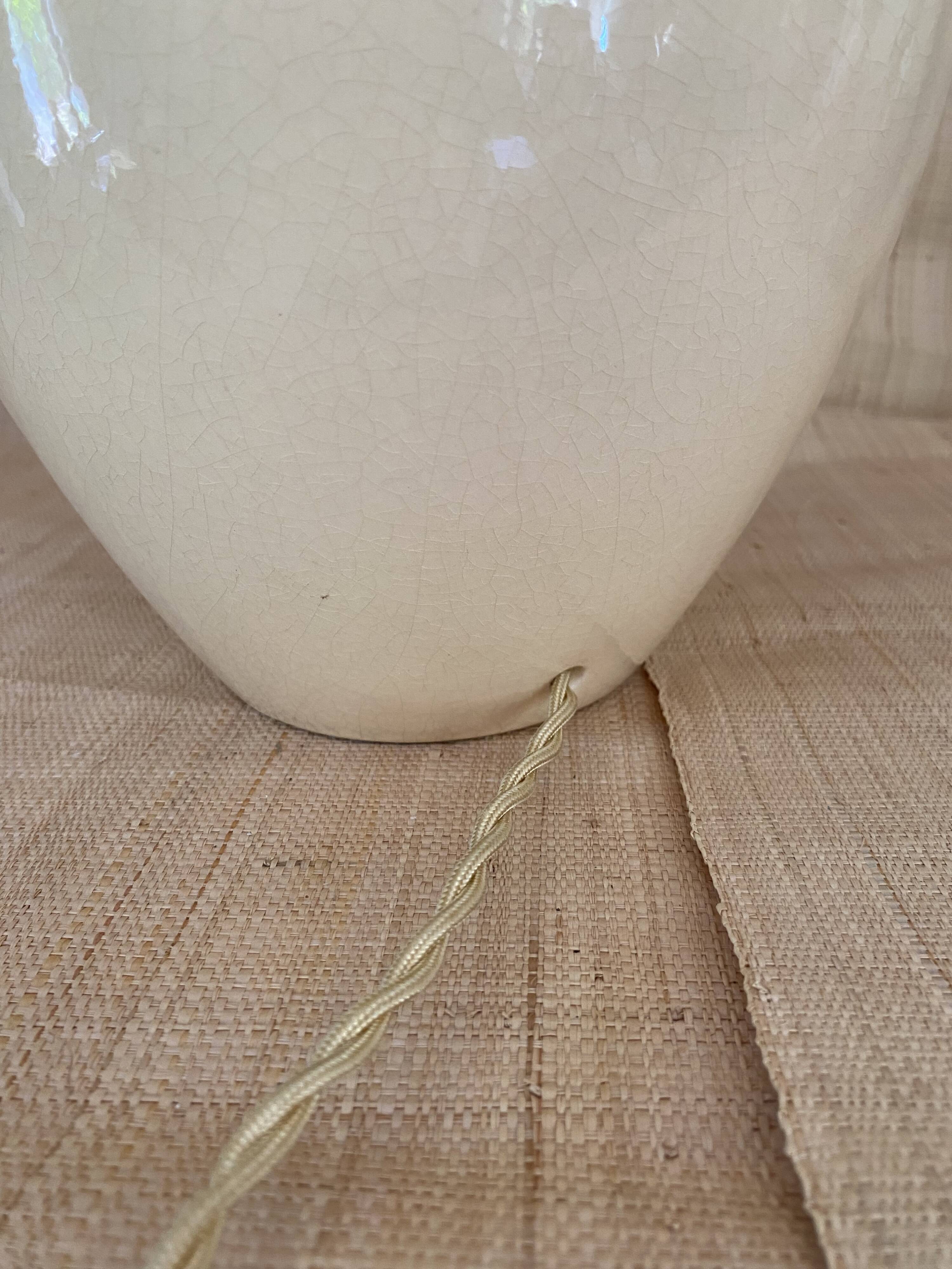 Ceramic lamp base, 2M fabric cable