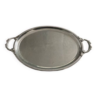 Vintage stainless steel plateau by Jean Couzon.