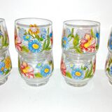 Set of 8 flower glasses