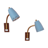 Paire d'appliques  années 50-60 cocotte