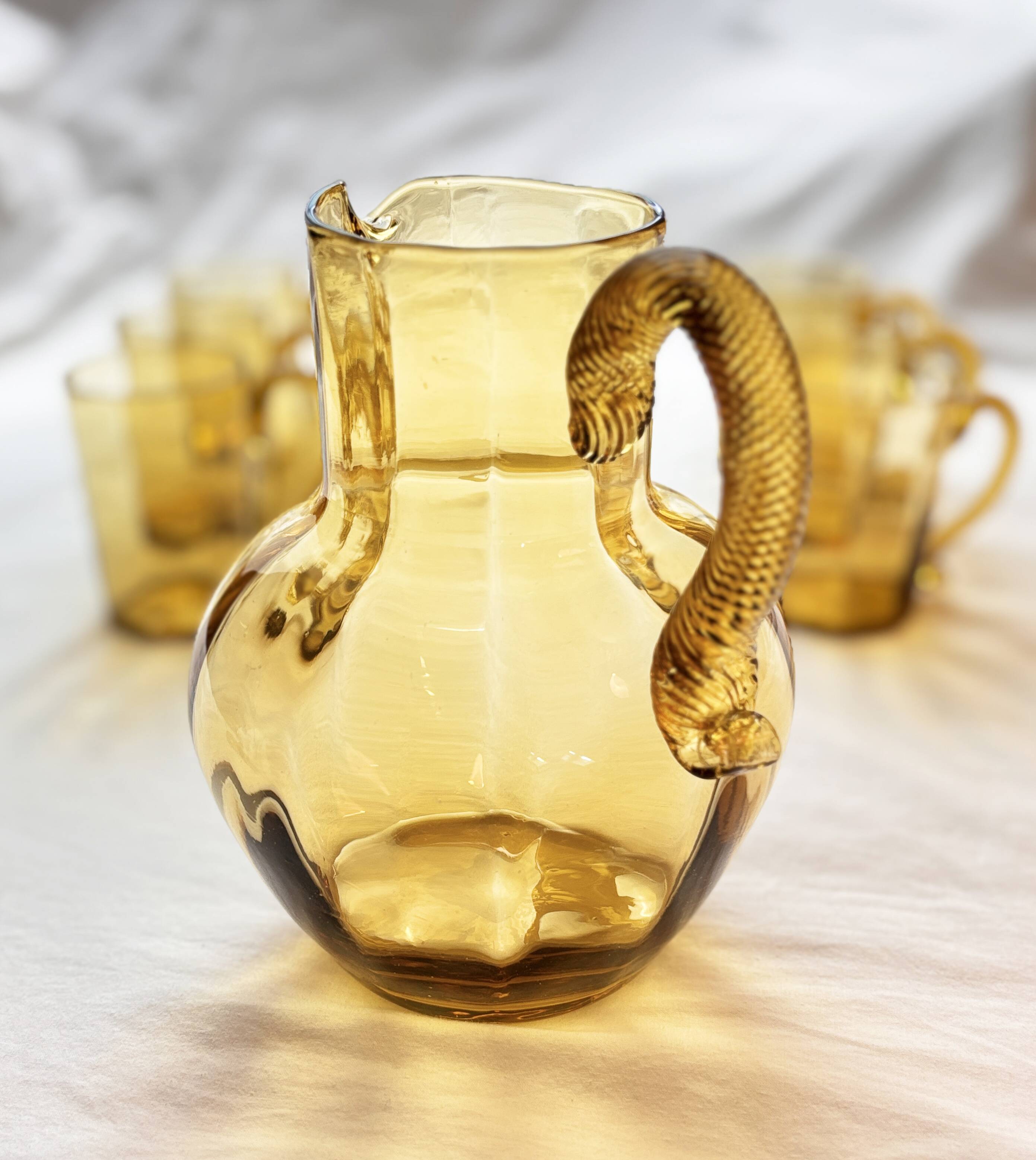 Service à orangeade, 1 cruche et 5 verres