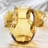 Service à orangeade, 1 cruche et 5 verres